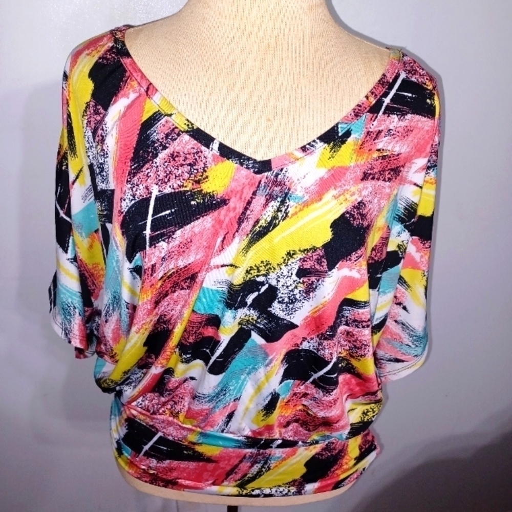 Colorful Blouse- W Sz XL - Picture 2 of 9